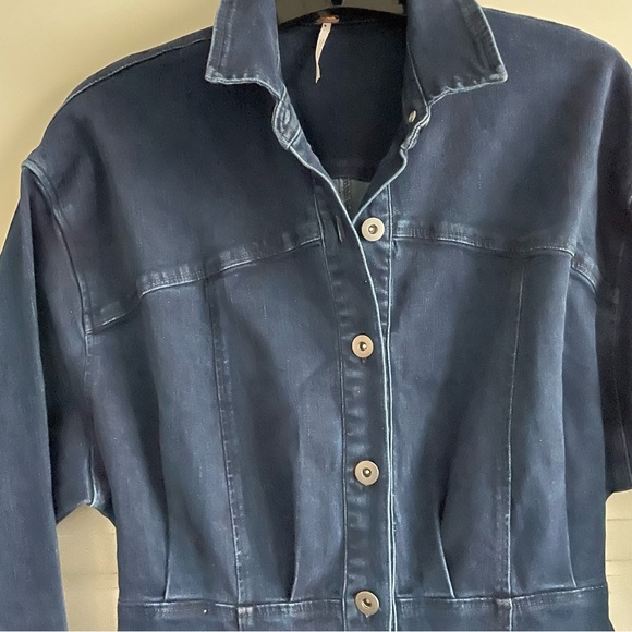 Free People Blue Long Sleeve Denim Dress - Picture 11 of 16